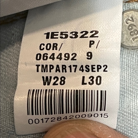 A & F Button Fly Slim Straight Thick Strong Warm Denim Blue Jean Mens W/28 L/30 - Picture 8 of 12